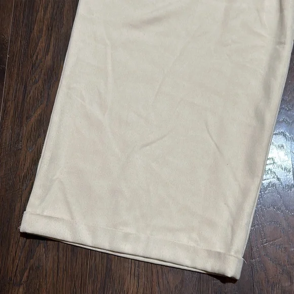 Free People High Rise Pia Dad Pleated Trouser Pants Size 12 Color Cream - Picture 4 of 10